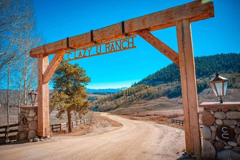 Entrance to C Lazy U Ranch in Colorado