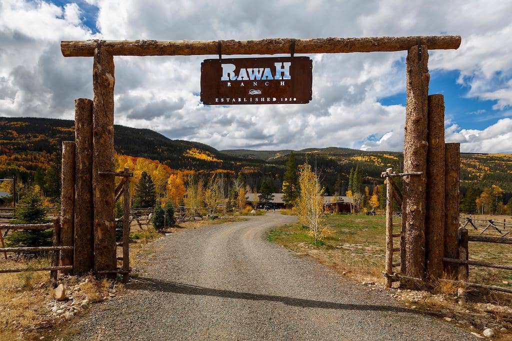 Rawah Ranch - Log Beam Entrance